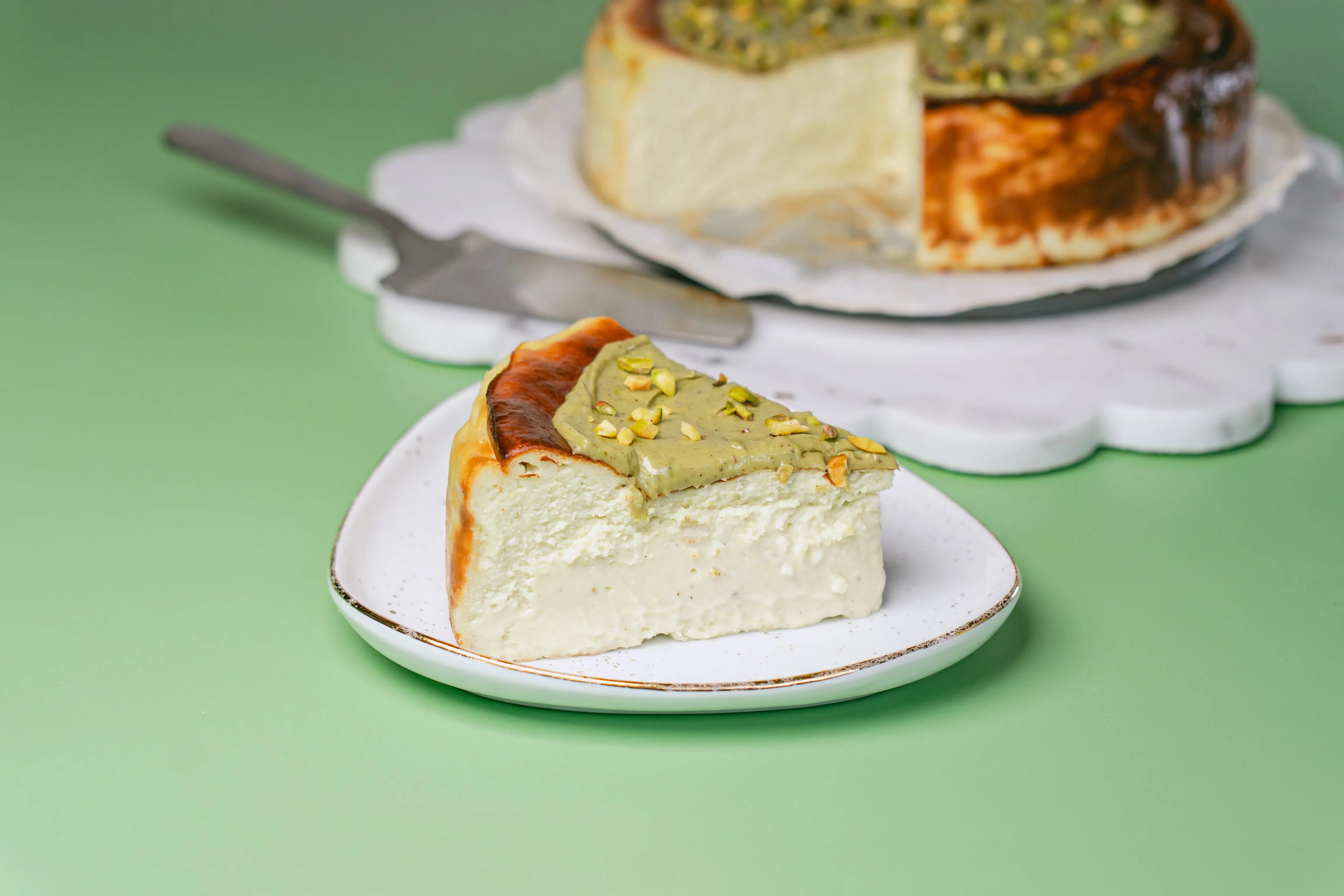 Perfect Pistachio {{Product vendor}} Burnt Cheesecakes